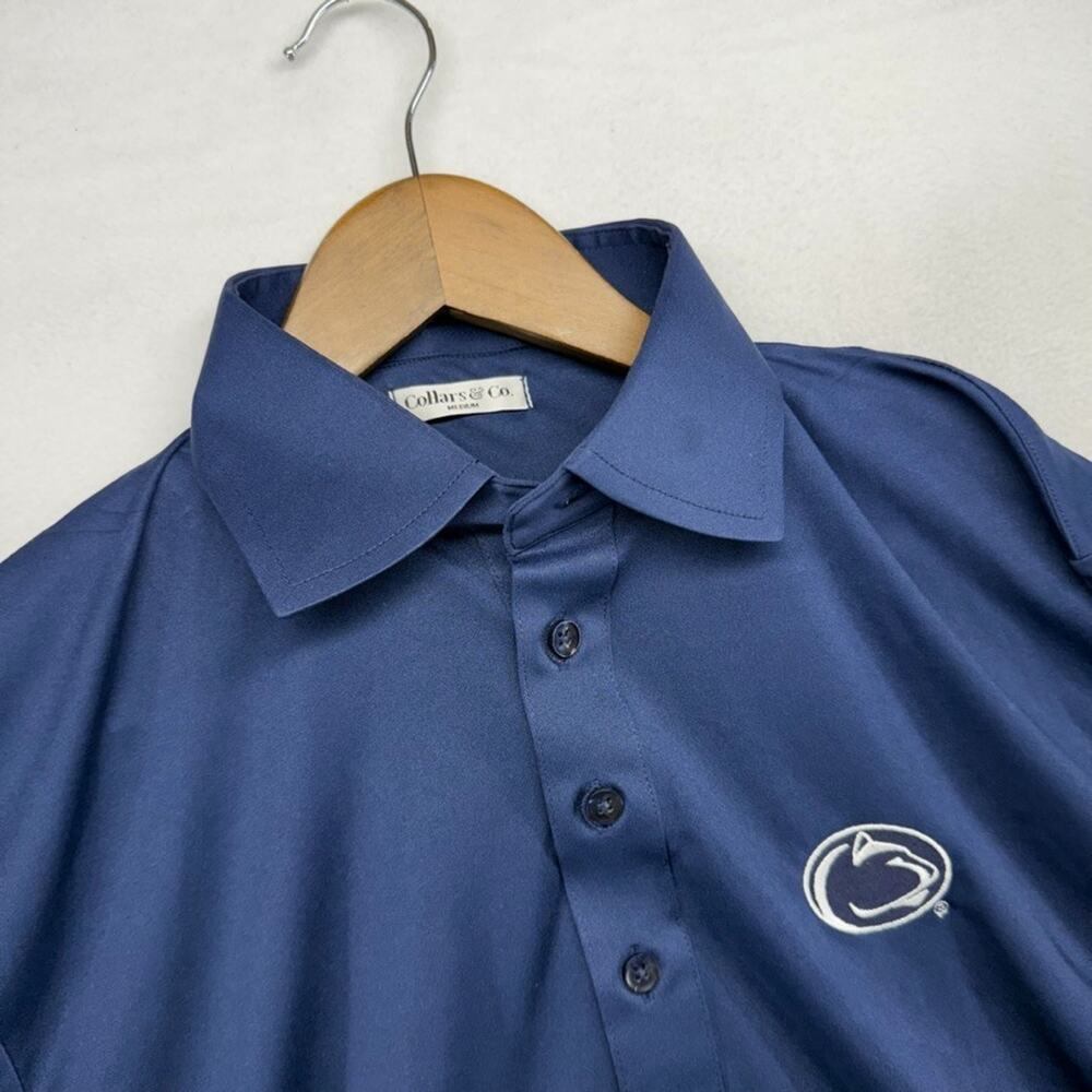 Penn State Polo Shirt men's Medium Blue Collars Co Lightweight Golf Dress NEW